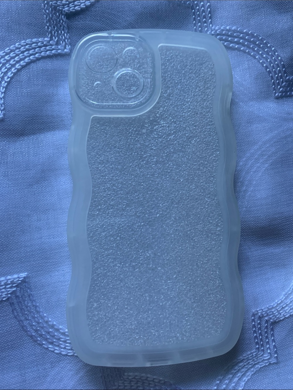 Clear Frosted Wave iPhone Case - Translucent White iPhone 13